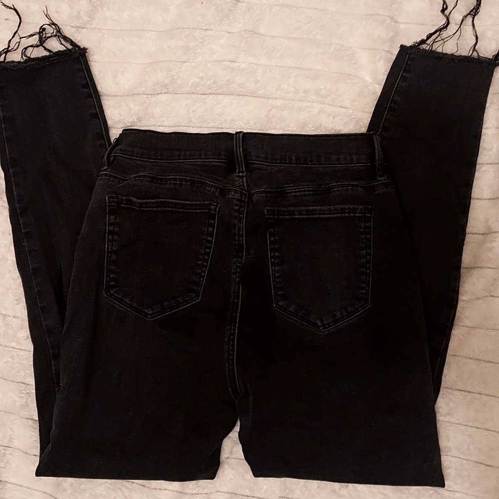 Pacsun Black Denim High Rise Cut Off Jegging - Picture 6 of 6